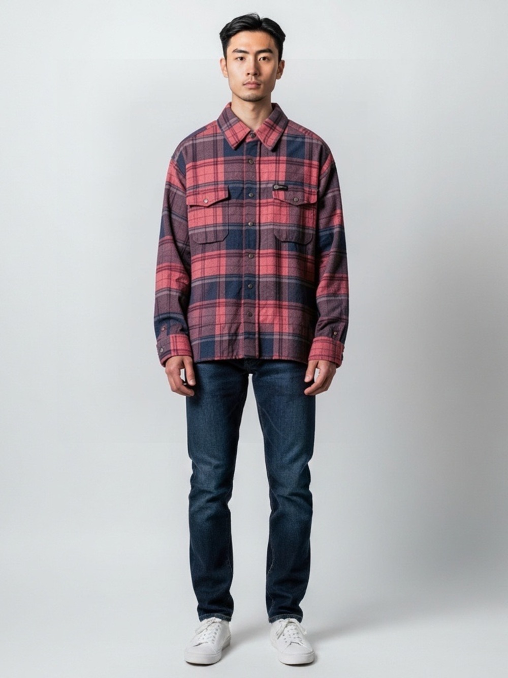 Sturgis Men's Red Plaid Button-Down Shirt Jacket